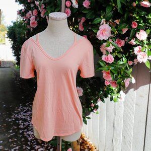 Peach Cross Back T-Shirt